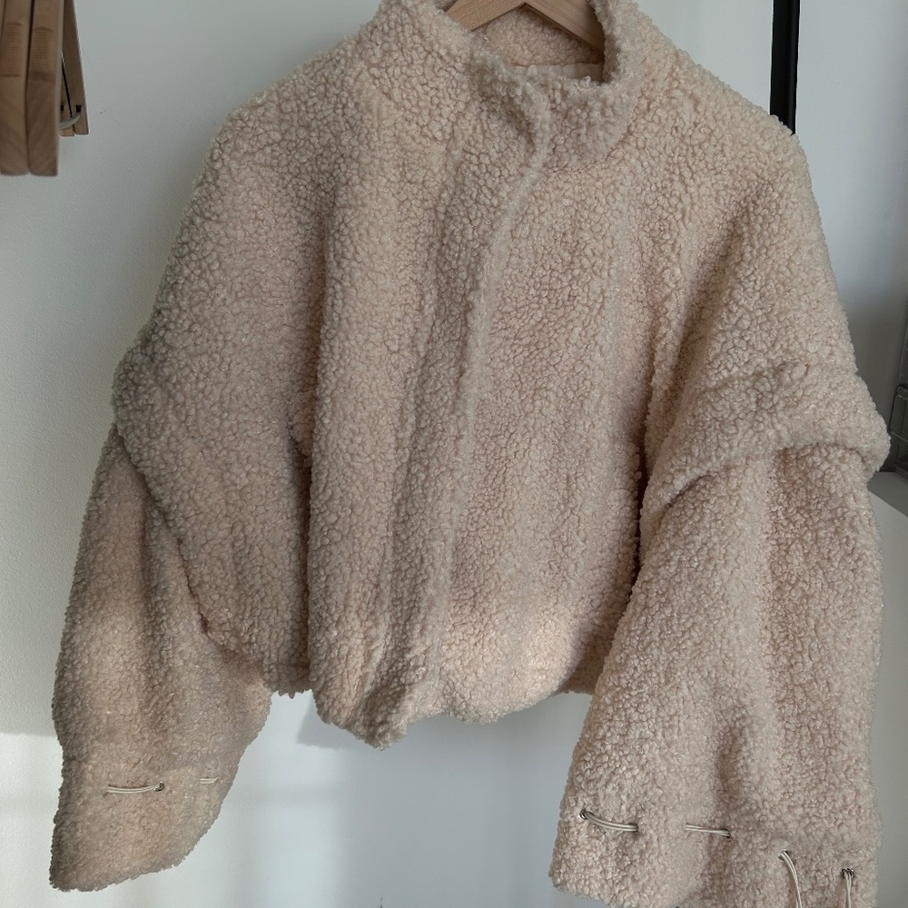 Skull House Designs Cream Teddy Coat